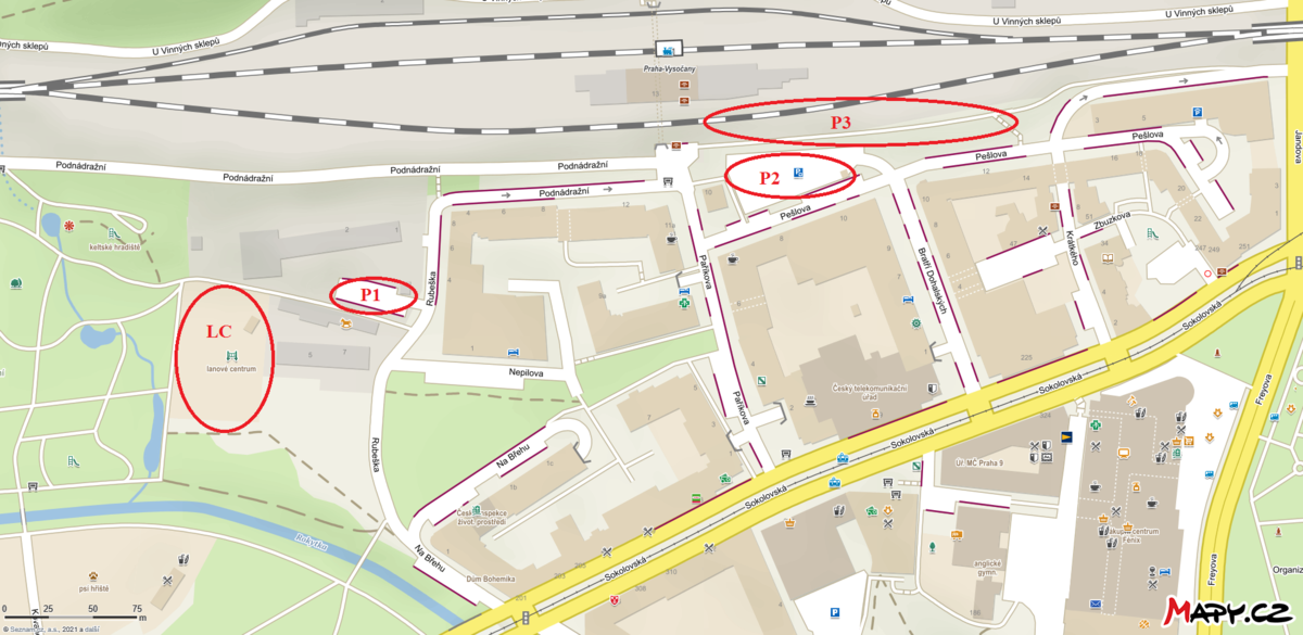 Mapa parkování